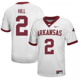AJ Hill #2 White Men's Football High School Jersey | Official Arkansas Team Apparel 18327889