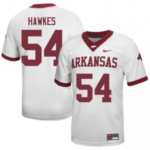 Adam Hawkes #54 White Men's Football Player Jersey | Official Razorbacks Team Apparel 50409189