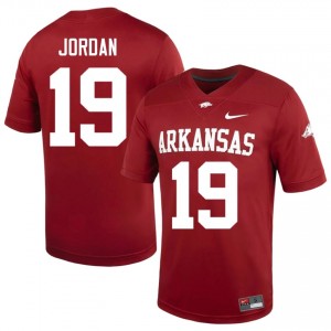 Antonio Jordan #19 Arkansas Razorbacks Cardinal Authentic Men's Football College Jersey | Hog Wild Premium Gear 89630614