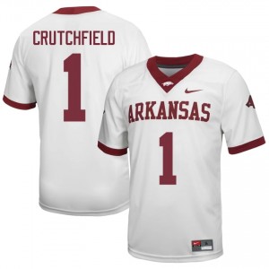 UARK Courtney Crutchfield #1 White Jersey | Men's Football Premium Stitch Edition 77189536