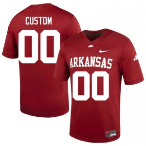 Custom #00 Razorbacks Cardinal Authentic Men's Football Player Jersey | Hog Wild Premium Gear 65003359