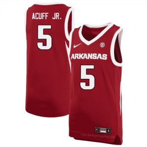 Darius Acuff Jr. #5 Cardinal Men's Basketball College Jersey | Official Arkansas Razorbacks Team Apparel 27190166
