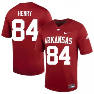 #84 Hunter Henry Razorbacks Cardinal Men's Football Jersey | SEC NCAA Licensed Gear 81648419