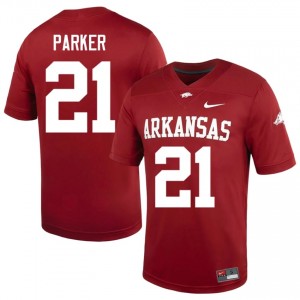 Jasper Parker #21 Razorbacks Cardinal Authentic Men's Football Player Jersey | Hog Wild Premium Gear 29266398