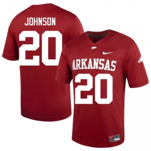 #20 Joker Johnson Arkansas Razorbacks Cardinal Men's Football Jersey | SEC NCAA Licensed Gear 88753323