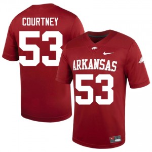 Kash Courtney #53 Arkansas Razorbacks Cardinal Authentic Men's Football NCAA Jersey | Hog Wild Premium Gear 51391656