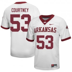 Kash Courtney #53 White Men's Football College Jersey | Official Arkansas Razorbacks Team Apparel 75016979