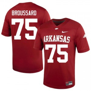 Kavion Broussard #75 Arkansas Cardinal Authentic Men's Football High School Jersey | Hog Wild Premium Gear 46241062
