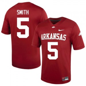 #5 Sutton Smith Arkansas Razorbacks Cardinal Men's Football Jersey | SEC NCAA Licensed Gear 81407613