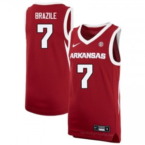 Arkansas Trevon Brazile #7 Cardinal Jersey | Men's Basketball Premium Stitch Edition 22859705