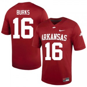 #16 Treylon Burks Arkansas Razorbacks Cardinal Men's Football Jersey | SEC NCAA Licensed Gear 68078528
