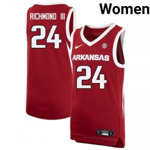 Arkansas Billy Richmond III #24 Cardinal Jersey | Women's Basketball Premium Stitch Edition 49020492