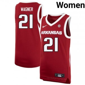 D.J. Wagner #21 Cardinal Women's Basketball College Jersey | Official Arkansas Razorbacks Team Apparel 56266871