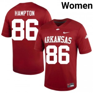 Dan Hampton #86 Arkansas Cardinal Authentic Women's Football High School Jersey | Hog Wild Premium Gear 33743037