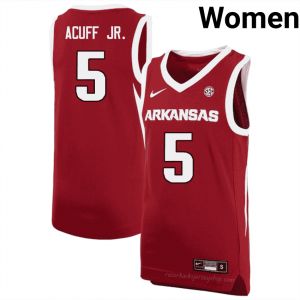 Darius Acuff Jr. #5 Cardinal Women's Basketball Player Jersey | Official Arkansas Team Apparel 41971573