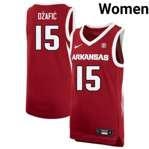 Arkansas Elmir Dzafic #15 Cardinal Jersey | Women's Basketball Premium Stitch Edition 17776277
