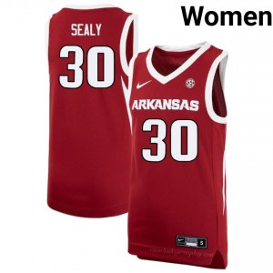 Arkansas Razorbacks Isaiah Sealy #30 Cardinal Jersey | Women's Basketball Premium Stitch Edition 19728709
