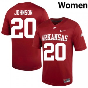 Joker Johnson #20 Arkansas Cardinal Authentic Women's Football High School Jersey | Hog Wild Premium Gear 11627171