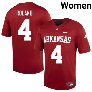 #4 La'khi Roland Arkansas Cardinal Women's Football Jersey | SEC NCAA Licensed Gear 84774720