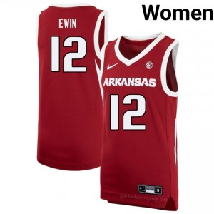 Malique Ewin #12 Cardinal Women's Basketball College Jersey | Official Razorbacks Team Apparel 89059522