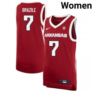 Razorbacks Trevon Brazile #7 Cardinal Jersey | Women's Basketball Premium Stitch Edition 44724332