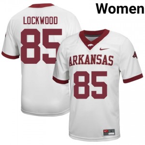 Ty Lockwood #85 White Women's Football University Jersey | Official UARK Team Apparel 63990700