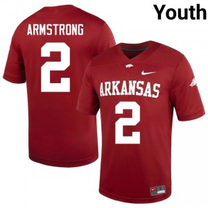 Andrew Armstrong #2 Arkansas Cardinal Authentic Youth Football High School Jersey | Hog Wild Premium Gear 74345981