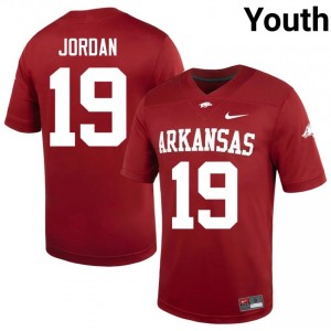 Antonio Jordan #19 UARK Cardinal Authentic Youth Football University Jersey | Hog Wild Premium Gear 83729592