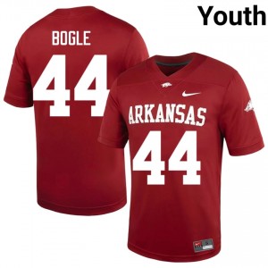 #44 Ben Bogle Arkansas Razorbacks Cardinal Youth Football Jersey | SEC NCAA Licensed Gear 48003487