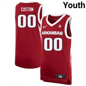Razorbacks Custom #00 Cardinal Jersey | Youth Basketball Premium Stitch Edition 51393778