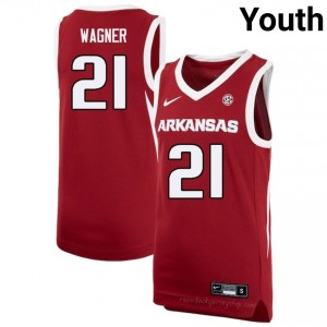 D.J. Wagner #21 Cardinal Youth Basketball Player Jersey | Official Arkansas Team Apparel 25119505