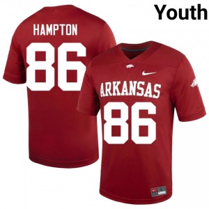 #86 Dan Hampton Arkansas Razorbacks Cardinal Youth Football Jersey | SEC NCAA Licensed Gear 55066375