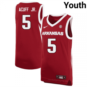 Darius Acuff Jr. #5 Cardinal Youth Basketball University Jersey | Official Razorbacks Team Apparel 92674873