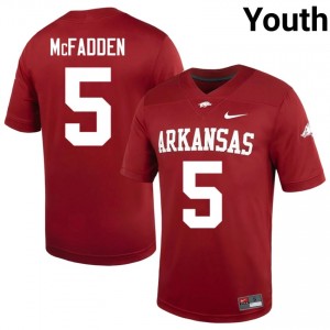 Darren McFadden #5 UARK Cardinal Authentic Youth Football University Jersey | Hog Wild Premium Gear 72315095