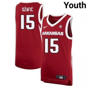 Razorbacks Elmir Dzafic #15 Cardinal Jersey | Youth Basketball Premium Stitch Edition 61527485