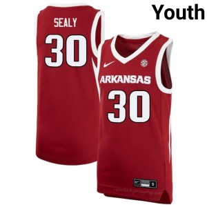 Arkansas Isaiah Sealy #30 Cardinal Jersey | Youth Basketball Premium Stitch Edition 93018105