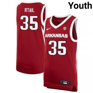 Karim Rtail #35 Cardinal Youth Basketball University Jersey | Official Arkansas Razorbacks Team Apparel 93906112