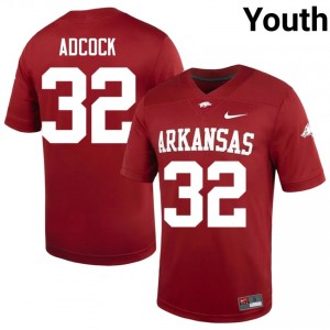 Matt Adcock #32 Arkansas Cardinal Authentic Youth Football High School Jersey | Hog Wild Premium Gear 83539641