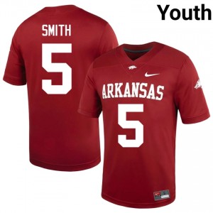#5 Sutton Smith UARK Cardinal Youth Football Jersey | SEC NCAA Licensed Gear 63227364