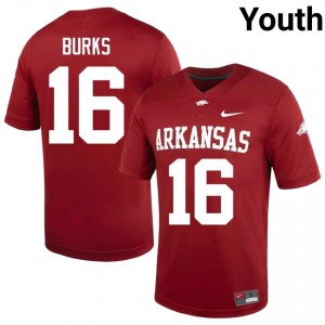 #16 Treylon Burks UARK Cardinal Youth Football Jersey | SEC NCAA Licensed Gear 51518851