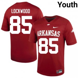 #85 Ty Lockwood Razorbacks Cardinal Youth Football Jersey | SEC NCAA Licensed Gear 39565243