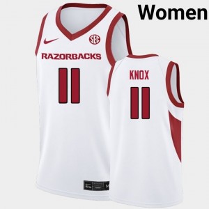 #11 Karter Knox Arkansas White Women's Basketball Jersey | SEC NCAA Licensed Gear 97436393